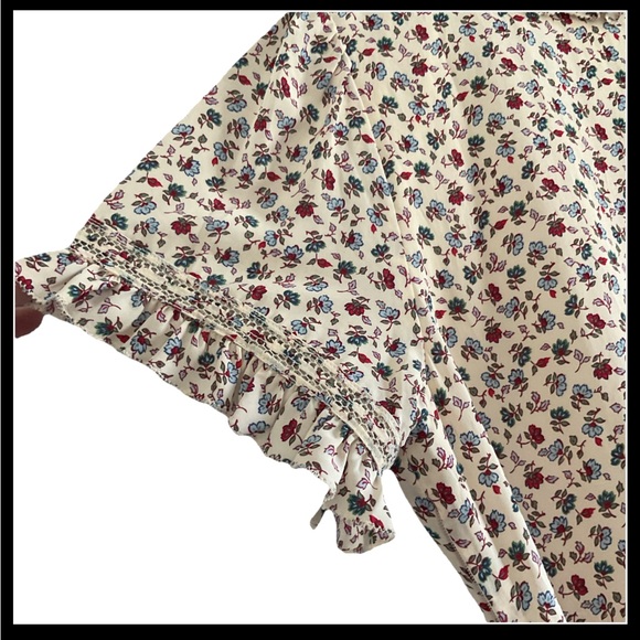 NWT $498 Size 8 Polo Ralph Lauren Floral Ruffle-Trim Midi-Dress - Picture 11 of 13